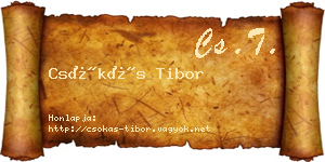 Csókás Tibor névjegykártya